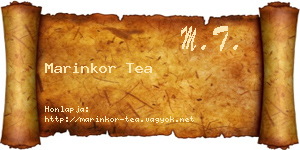 Marinkor Tea névjegykártya